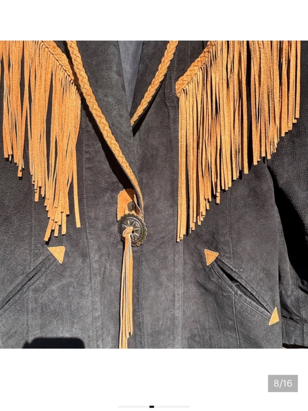 American Vintage Suede Fringe Jacket - Picture 4 of 9